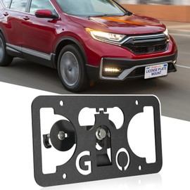 No Drill Front Bumper License Plate Mount Compatible with Honda CR-V 2017-2025 Front Grille License Plate Mounting Bracket Holder Car License Plate Frames Accessories Kit