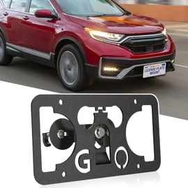 No Drill Front Bumper License Plate Mount Compatible with Honda CR-V 2017-2025 Front Grille License Plate Mounting Bracket Holder Car License Plate Frames Accessories Kit