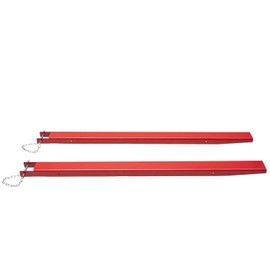 Happybuy Pallet Fork Extensions, 1 Pair with Pins, Red, 72" Length x 4.5" Width, Heavy-Duty Carbon Steel, for Forklift Trucks, Enhance Your Handling Capacity