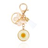MAIGO Daisy Keyring - Pressed Flowers, Keyrings for Women Daisy,