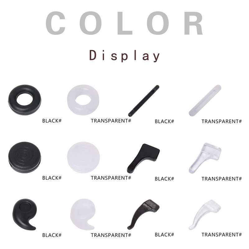 12 Pairs Eyeglasses Retainers Anti-Slip Eyewear Holder Protectors Silicone Eyeglass