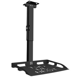 2-Be-Best Universal Projector Ceiling Mount with Tray, 13IN-21.6IN / 33CM-55CM Height Adjustable Projector Shelf Tray Mount for Ceiling Upgraded Black