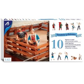 Artesanía Latina 22411F. Set of 10 Metal Figurines 1:65 for Galleons and Caravels