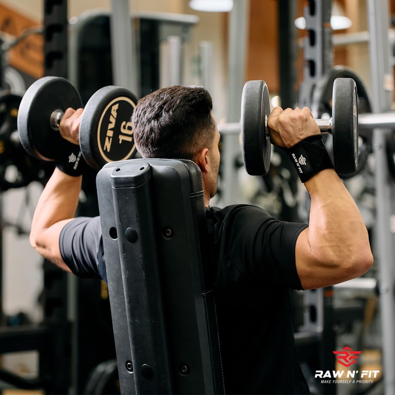 RAW N' FIT MAKE YOURSELF A PRIORITY muñequeras Gym (Black)