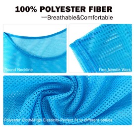 Antoyo Pinnies Soccer pinnies for Soccer Mesh Basketball Jerseys Sky Blue-XL