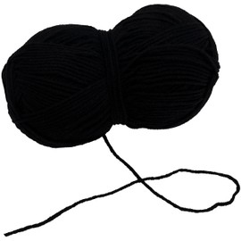AERZETIX - C74474 - 100g Ball of Knitting Yarn - Black - 51% Acrylic 49% Wool - Hooks Needles Dressmaking Haberdashery Clothing Scarves