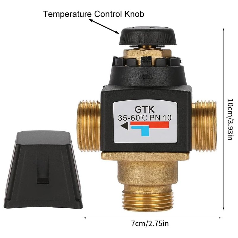 Thermostatic Mixer Valve Solar Water Heater 3 Way DN20(G3/4) Male