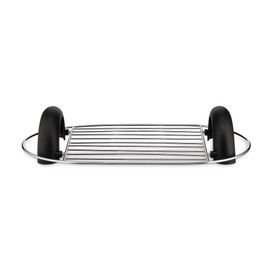 Alessi Toru NE03BW B - Griglia Scalda Brioche, Accessorio per Tostapane Elettrico, in Acciaio Inossidabile 18/10 e Resina Termoplastica, Nero