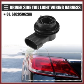 HEROFFIX Taillight Tail Light Lamp Rear Socket, for Fiat 500X 2016-2020, ABS, No.68285062AA, Black Replace Parts