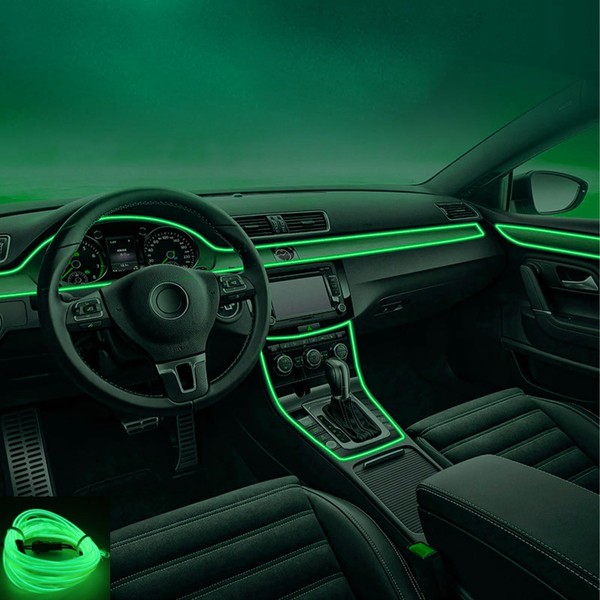 Car LED Interior Lighting, USB EL Wire Car 5 m