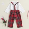 xkwyshop Fall Outfit Newborn Baby Boy Gentleman Long Sleeve Bow