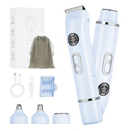 AOOWU Rasierer Damen, 4-In-1 Intimrasierer für Frauen, Gesichtshaarentferner für Frauen, Rasierer Damen Elektrischer für Körper,Scham,Nase, Wiederaufladbarer Damenrasierer Elektrisch Schmerzlos &Sanft