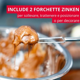 Westmark Set forchette per cioccolato, 3 pz - Posate per praline fai da te, forchetta a spirale e 2 forchette per prendere e posizionare - Acciaio inossidabile, acciaio