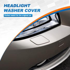 CZShiYue Front Bumper Headlight Washer Nozzle Cover Cap Fit for Volvo S40 V50 2005 2006 2007 39991798 39991799 (Black, Right Passenger Side)