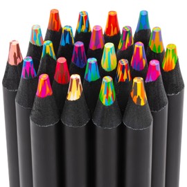 Maqhpu School Cone Filling, First Day of School Girls, Rainbow Pencil, Gifts for Girls 4-12 Years, Colouring Pencils Children, Craft Set Children from 6 Years, Party Bag Children's Birthday Party (24)