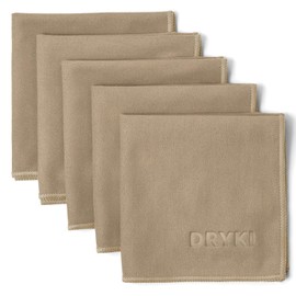 DRYKI Pocket-Sized Sweat Towels - The Original Sweat Absorbing Handkerchiefs - Quick-Dry Microfiber Sweat Rags for Face, Hands, & Body - Men & Women - Gym, Sports, and Work (Tan: 5 Pack)