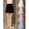 LingTing Ballet Skirt for Women White Dance Wrap Chiffon Skirt