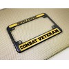 Motorcycle Metal License Plate Frame with U.S. Combat Veteran Design