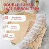10 Yards Double Layer White Lace Ribbon, 1.97 in Width