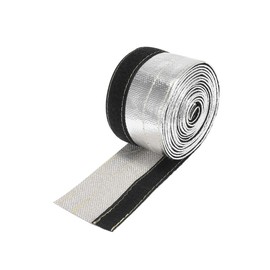 REPAIROCK Car Heat Shroud 3/8" ID 10ft Aluminized Sleeving Insulated Shield Sleeve Heat Wire Shield Sleeve for 3/8" OD Fuel Lines Heat Protection Auto Replacement Parts