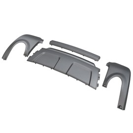 SecosAutoparts 4PCS Board Skid Plate Cover Set Rear Lower Bumper Compatible with Range Rover Evoque 2012-2019 Replace# LR026329, LR026328, CUS13002, SF636