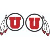 Utah Utes Inspired Full Size Football Helmet Decals