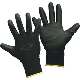 Assembly Gloves – 12 Pairs – Work Gloves – Colour: Black – 10 (XL)