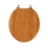 Toilet Seat, Solid Wood, Bamboo, High Gloss Finis, PIKLiDS (Round)