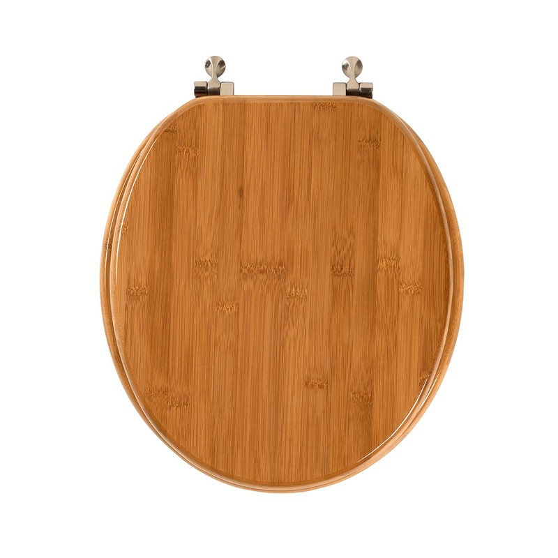 Toilet Seat, Solid Wood, Bamboo, High Gloss Finis, PIKLiDS (Round)