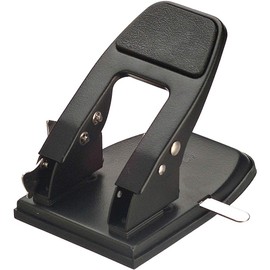 Officemate 50-Sheet Heavy-Duty Two-Hole Punch with Padded Handle, 1/4" Holes, Black