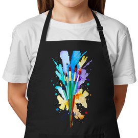 Custom Name Artist Apron for Kids – Great Stocking Stuffer for Boys & Girls Christmas Stocking Stuffer