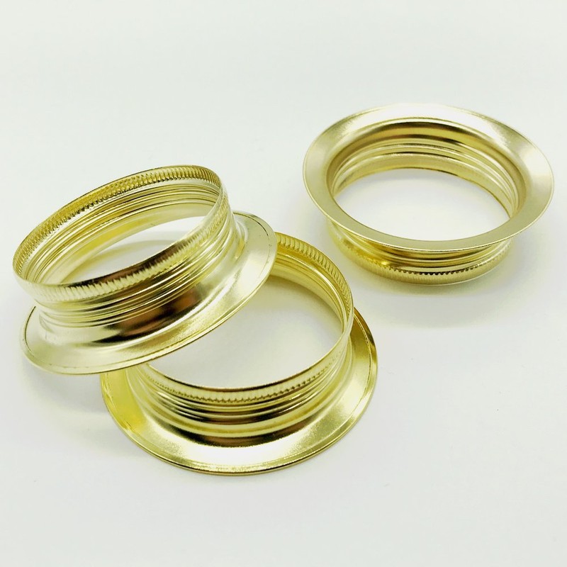 3 x E27 Screw Ring Diameter 60 mm Metal Gold