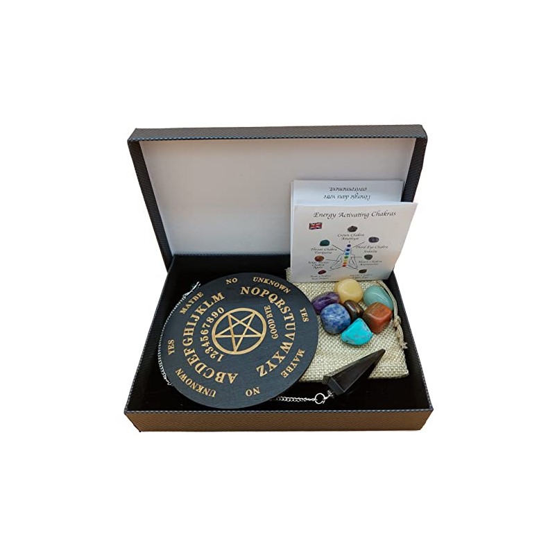 AB India Crafts Taschen Pendel Set Schwarzer Turmalin Edelstein Pendel