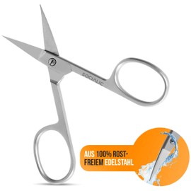 Socialic® Nail Scissors with Case - Extra Sharp Cuticle Scissors Made of Stainless Steel | Nail Scissors Suitable as Skin, Fingernail and Toenail Scissors | Perfect for Manicure and Pedicure