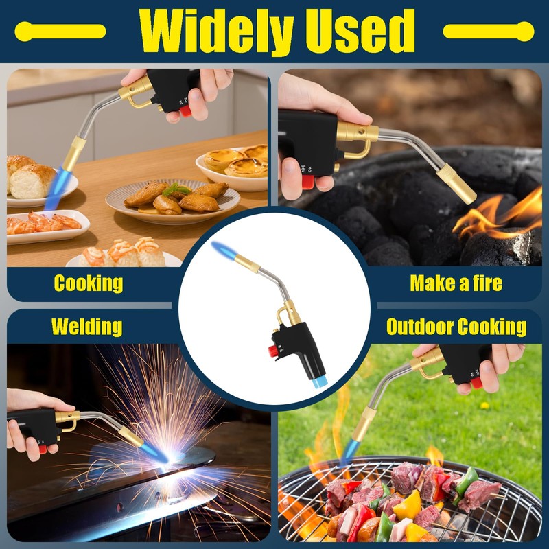 Trigger-Start Torch Head, High Intensity Flame Torch Head TS4000, MAPP/Propane