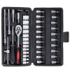 TSUINZ 46-Piece Socket Wrench Set Craftsman Bit Socket TPR Handle