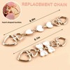 2Pcs Purse Extender Chain Gold Bag Extender Chain Heart White