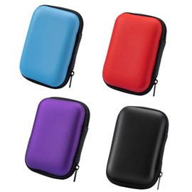 JINJUMEI 4 Stück Kartenbox Spielkarten, Kartenspiel Box Bluetooth Kopfhörer Tasche, Feuchtigkeit Etui Staub Aufbewahrung, Leicht Zu Tragen zur Aufbewahrung von Karten,Kopfhörern und Datenkabeln