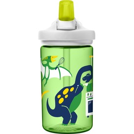 CamelBak Eddy+ 14oz Kids Water Bottle with Tritan Renew – Straw Top, Leak-Proof When Closed, Chef Dino