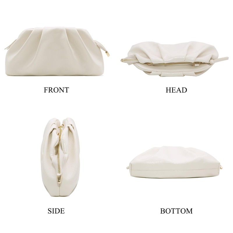 Milisente Women's Clutch Cloud Pleated Evening Bag Elegant Bag Small
