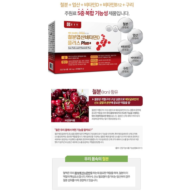 Chong Kun Dang Iron Benefits Iron Folic Acid Heme Iron