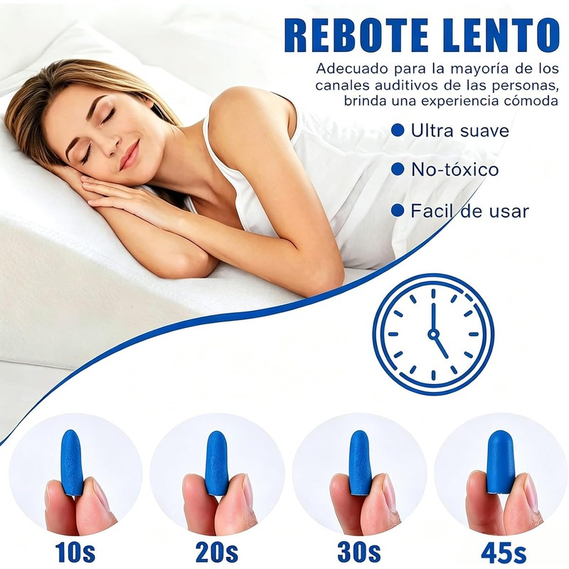 120 Pares Tapones Oídos Ruido Dormir, Tapones de Espuma Suaves