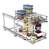 JOWBOOW Two-Tier Pull Out Cabinet Organizer (11" W x 21"