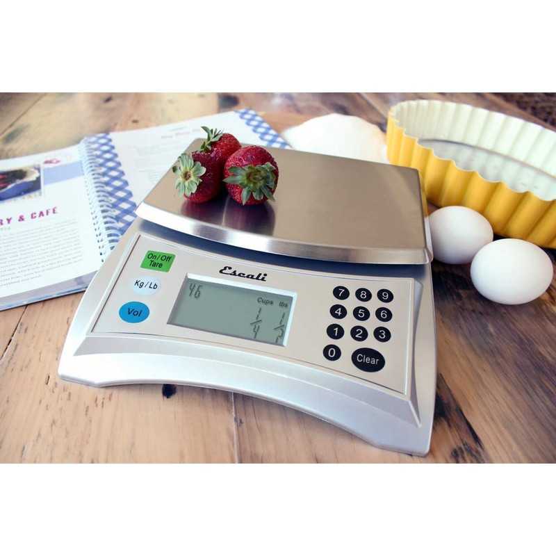 Escali Pana V136 Large Volume Measuring Kitchen/Baking/Cooking Scale, Preprogrammed With
