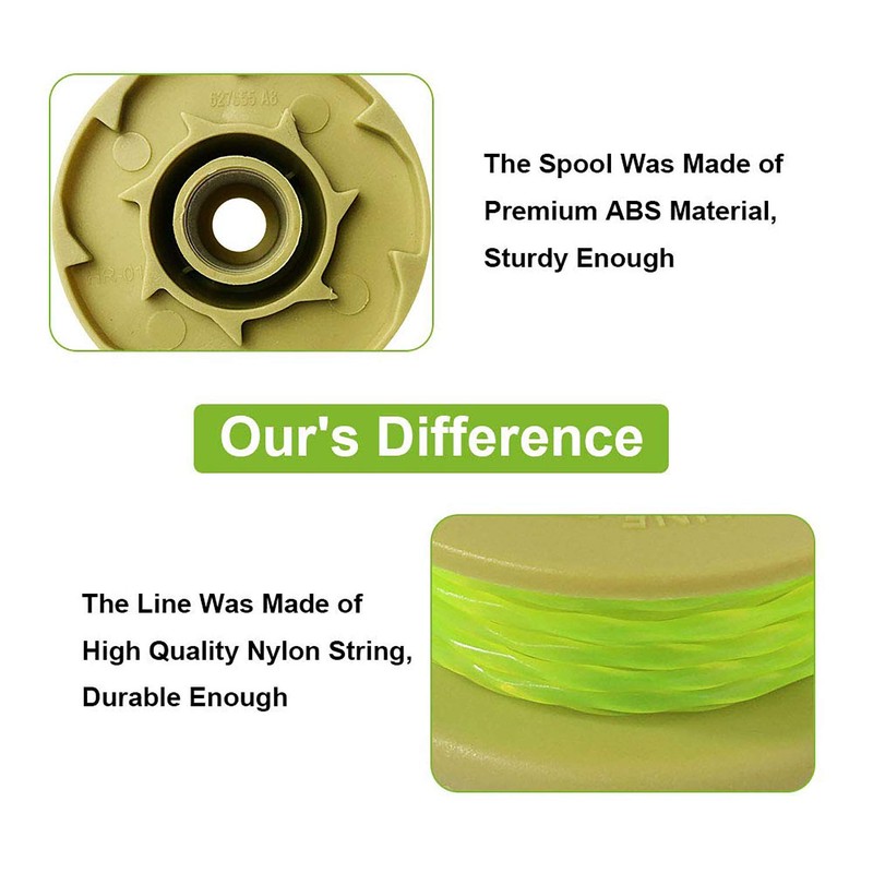 THTEN 11ft 0.080" Replacement Trimmer Spool for Ryobi One Plus