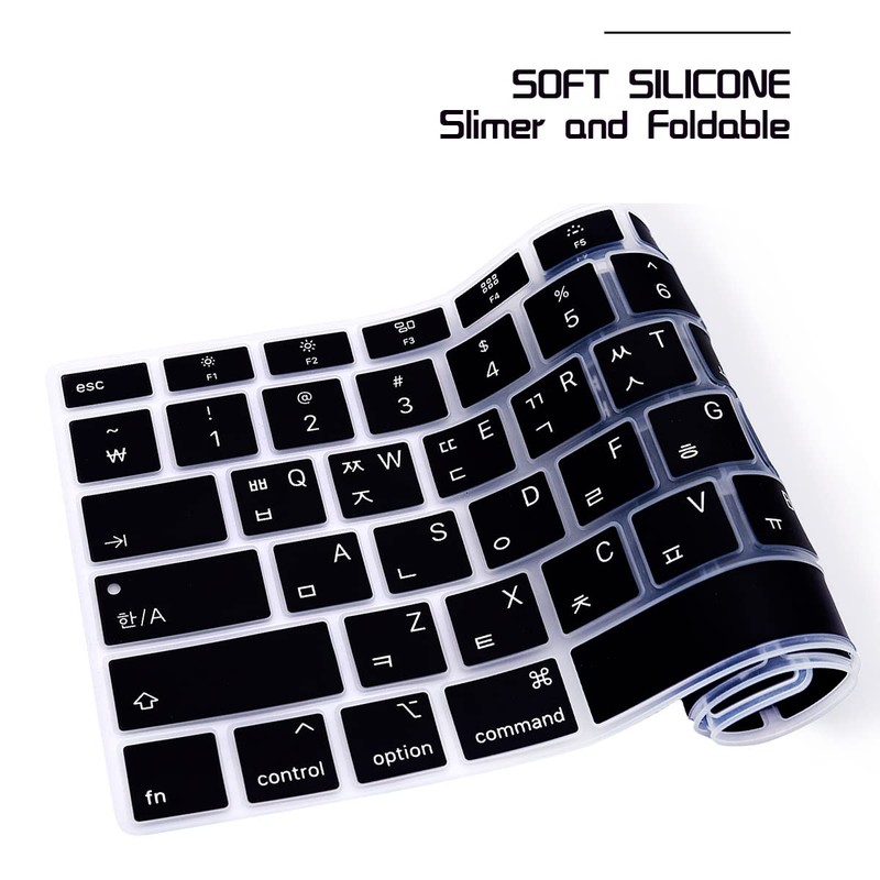 HRH Korean Language Keyboard Cover Skin,Silicone Keyboard Cover Protector for