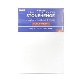 Muse WAP-SC A4 Watercolor Paper, A4 Size Sheet Pack, Stonehenge Aqua, Rough, 10.6 oz (300 g), Pack of 5