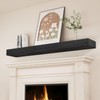 SAUMONIERES Fireplace Mantel Shelves 55 Inch Solid Wood Wall Mounted