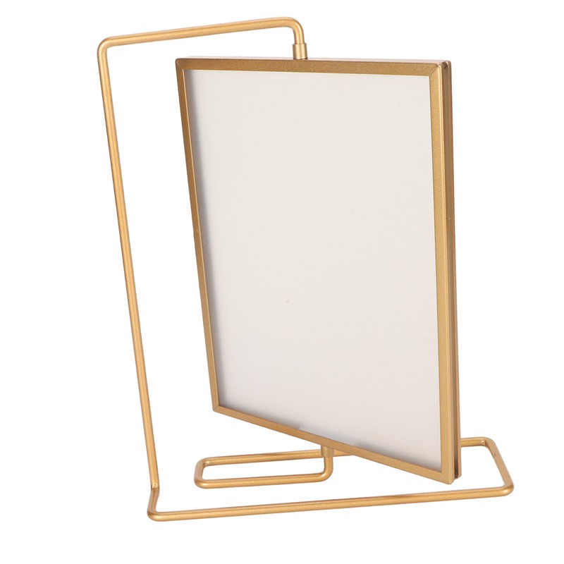 Y5578 Gold Metal Rotating Photo Frame Double Sided Rotating Floating