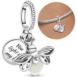 Purhole Dupes Moments Charm Pendant Silver 925 Bracelet Charms, Sterling Silver